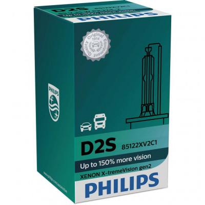 Автолампа Philips D2S X-tremeVision +150%, 1шт (85122XV2C1)
