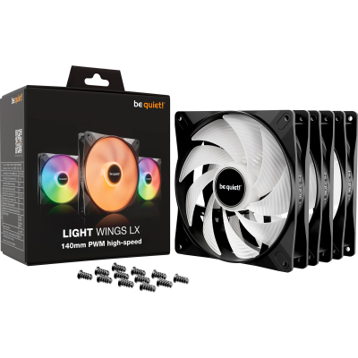 Кулер до корпусу Be quiet! LIGHT WINGS LX 140mm PWM high-speed в комп (BL130)