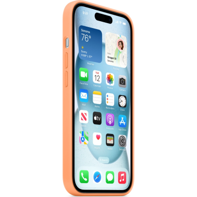 Чохол до мобільного телефона Apple iPhone 15 Silicone Case with MagSafe Orange Sorbet (MT0W3ZM/A)