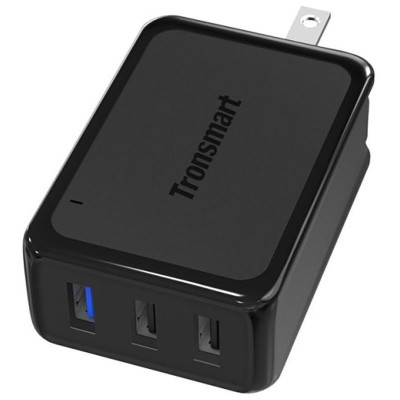 Зарядний пристрій Tronsmart W3PTA 42W Quick Charge 3.0 USB Wall Charger Black (210778)