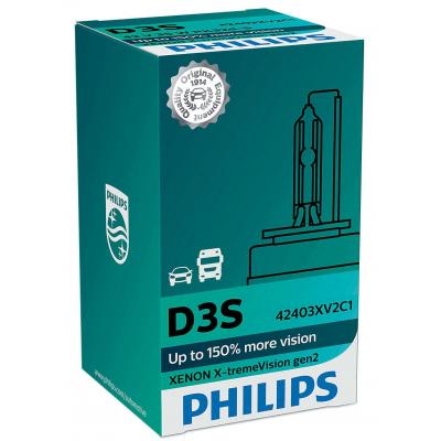 Автолампа Philips D3S X-tremeVision +150% gen2 1шт (42403XV2C1)