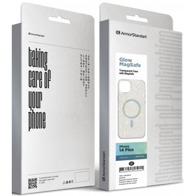 Чохол до мобільного телефона Armorstandart Glow Magsafe Apple iPhone 14 Plus Transparent (ARM69723)