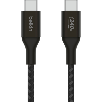 Дата кабель USB-C to USB-C 2.0m 240W Black Belkin (CAB015BT2MBK)