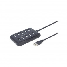 Концентратор Gembird USB 2.0 10 ports black (UHB-U2P10P-01)