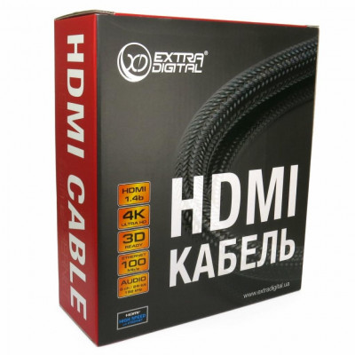 Кабель мультимедійний HDMI to HDMI 10.0m Extradigital (KBH1613)