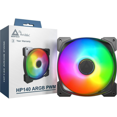 Кулер до корпусу MONTECH HP140 PWM BLACK