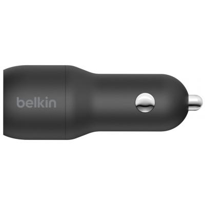 Зарядний пристрій Belkin Car Charger 24W Dual USB-A black (CCB001BTBK)