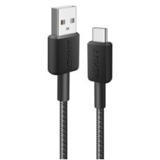 Дата кабель USB 2.0 AM to Type-C 0.9m 322 Black Anker (A81H5G11)