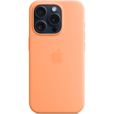 Чохол до мобільного телефона Apple iPhone 15 Pro Silicone Case with MagSafe Orange Sorbet (MT1H3ZM/A)