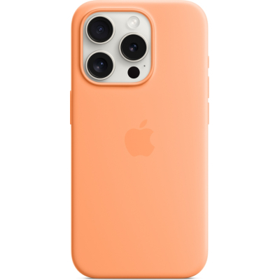 Чохол до мобільного телефона Apple iPhone 15 Pro Silicone Case with MagSafe Orange Sorbet (MT1H3ZM/A)