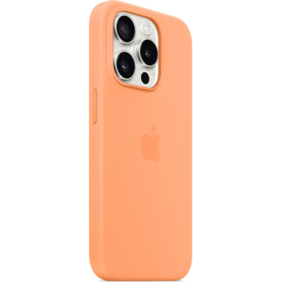 Чохол до мобільного телефона Apple iPhone 15 Pro Silicone Case with MagSafe Orange Sorbet (MT1H3ZM/A)