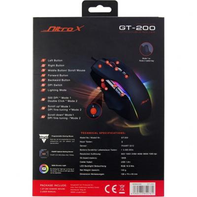 Мишка Nitrox GT-200 RGB Black (GT-200 RGB)