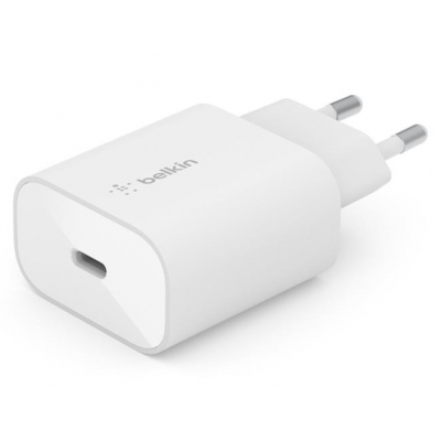 Зарядний пристрій Belkin Home Charger 25W Power PD PPS USB-C, white (WCA004VFWH)