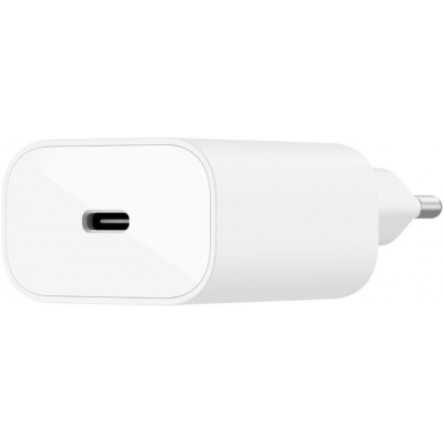 Зарядний пристрій Belkin Home Charger 25W Power PD PPS USB-C, white (WCA004VFWH)