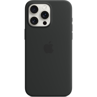 Чохол до мобільного телефона Apple iPhone 15 Pro Max Silicone Case with MagSafe Black (MT1M3ZM/A)