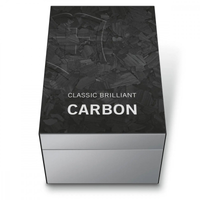 Ніж Victorinox Classic SD Brilliant Carbon + брелок-лого (0.6221.90)