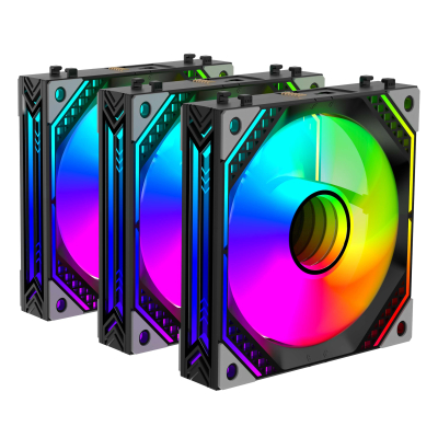 Кулер до корпусу 2E GAMING Air Cool Magic Mirror ACF120MB-ARGB, 3x120мм, 2000rpm, 4pin PWM +5VARGB, 20.5dBa, чорн (2E-ACF120MB-ARGB)
