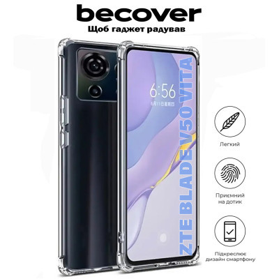 Чохол до мобільного телефона BeCover Anti-Shock ZTE Blade V50 Vita Clear (710863)