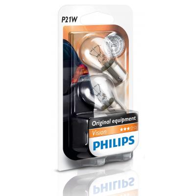 Автолампа Philips P21W Vision, 2шт/бл. (12498B2)