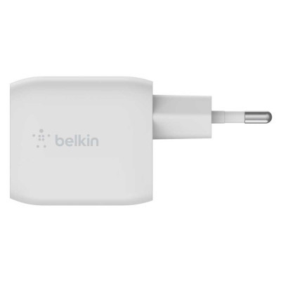 Зарядний пристрій Belkin 45W 2хUSB-С GAN PD PPS white (WCH011VFWH)