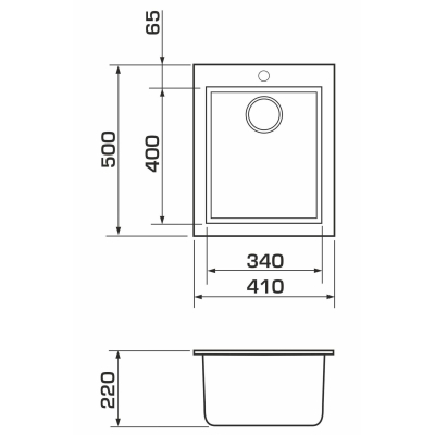 Мийка кухонна GRANADO CADIZ grafito (gr2309)