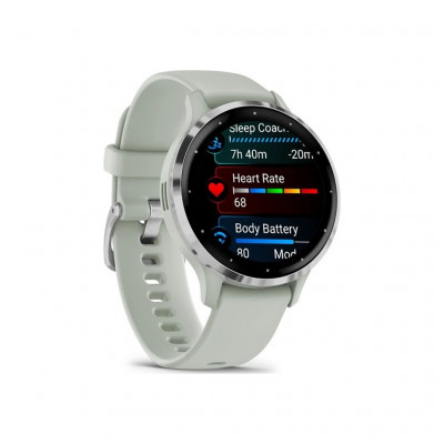 Смарт-годинник Garmin Venu 3S, Sage Gray + Passivated, GPS (010-02785-01)