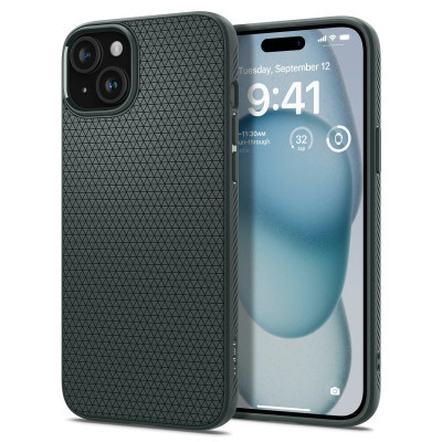 Чохол до мобільного телефона Spigen Apple iPhone 15 Liquid Air Abyss Green (ACS06792)