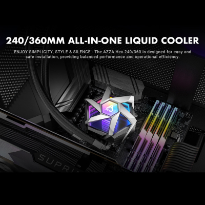 Система рідинного охолодження Azza HEX 360 (LCAZ-360H-ARGB)