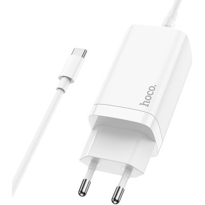 Зарядний пристрій HOCO N16 Scenery 65W three-port (2C1A) charger set(C to C) White (6931474747723)