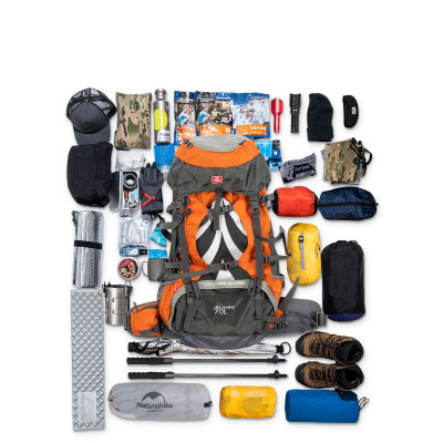 Рюкзак туристичний Naturehike NH70B070-B 70 л + 5 л чорний (6975641887485)