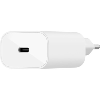 Зарядний пристрій Belkin USB-С 25W PD PPS + cable USB-C-Lightning 1m (WCA004VF1MWH-B5)