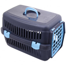 Переноска для тварин SGbox для тварин до 6 кг 48х32х32 см пластик (чорна/мікс) (2700000016053)