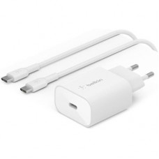 Зарядний пристрій Belkin USB-С 25W PD PPS + cable USB-C 1m (WCA004VF1MWH-B6)