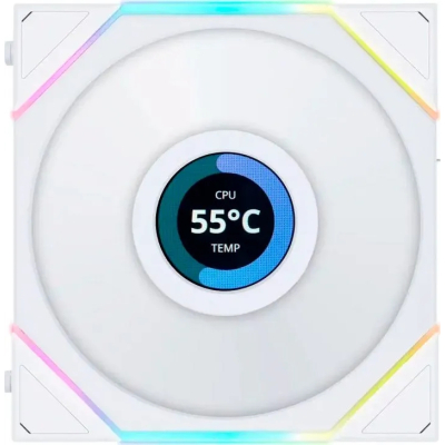 Кулер до корпусу Lian Li Reverse TL LCD 140-1, White (G99.14RTLLCD1W.00)