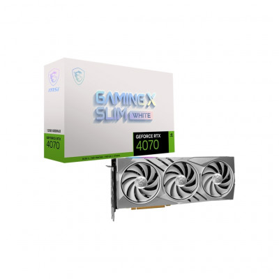 Відеокарта MSI GeForce RTX4070 12Gb GAMING X SLIM WHITE (RTX 4070 GAMING X SLIM WHITE 12G)