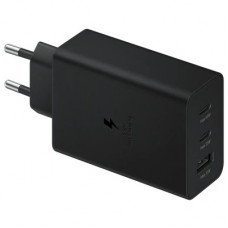 Зарядний пристрій Samsung 2xUSB-С 65W PD PPS/USB-A Black (EP-T6530NBEGEU)