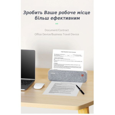 Принтер чеків UKRMARK A40GR А4, Bluetooth, USB, сірий (UA40)
