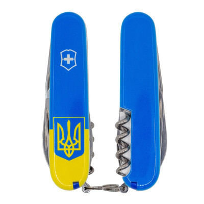 Ніж Victorinox Climber Ukraine Герб на прапорі (1.3703.7_T3030p)