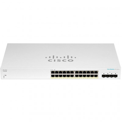 Комутатор мережевий Cisco CBS220-24FP-4G-EU