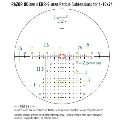 Оптичний приціл Vortex Razor HD Gen III 1-10x24 FFP EBR-9 (MRAD) (929465)