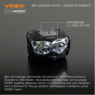 Ліхтар Videx VLF-H055D 500Lm 5000K (VLF-H055D)