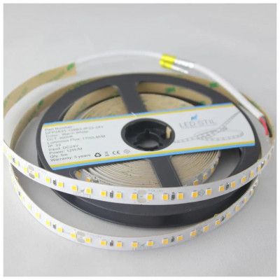 Світлодіодна стрічка LED-STIL 3000K 12 Вт/м 2835 128 діодів IP33 24 Вольта 1700 lm тепле світло (DFP2835-128B3-IP33-24V)