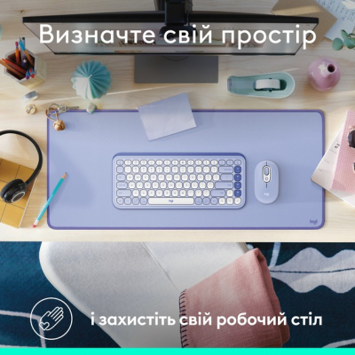 Килимок для мишки Logitech Desk Mat Studio Series Lilac (956-000149)