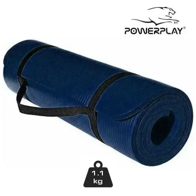 Килимок для йоги PowerPlay 4151 NBR Performance Mat 183 x 61 x 1.2 см Синій (PP_4151_Blue_1.2cm)