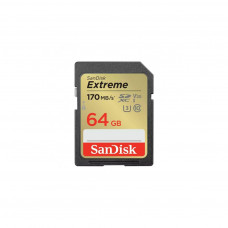 Карта пам'яті SanDisk 64GB SD class 10 UHS-I U3 V30 Extreme (SDSDXV2-064G-GNCIN)