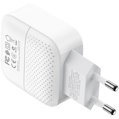 Зарядний пристрій BOROFONE BA46A Premium White + USB-C-Ligntning cable (BA46ACLW)