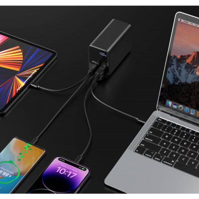 Батарея універсальна Choetech 27000mAh, PD/3.0/100W, USB-C*2/100+100W, USB-A*2/QC3.0/22.5W (B635-BK)