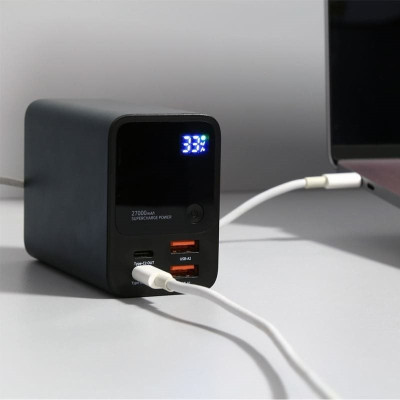 Батарея універсальна Choetech 27000mAh, PD/3.0/100W, USB-C*2/100+100W, USB-A*2/QC3.0/22.5W (B635-BK)