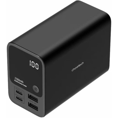 Батарея універсальна Choetech 27000mAh, PD/3.0/100W, USB-C*2/100+100W, USB-A*2/QC3.0/22.5W (B635-BK)