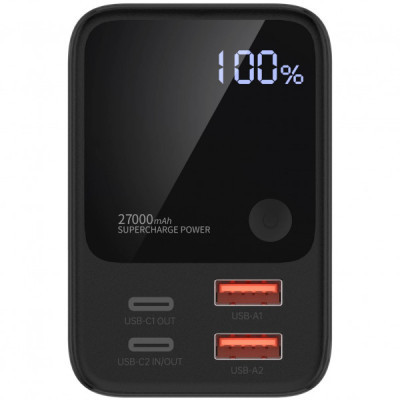 Батарея універсальна Choetech 27000mAh, PD/3.0/100W, USB-C*2/100+100W, USB-A*2/QC3.0/22.5W (B635-BK)